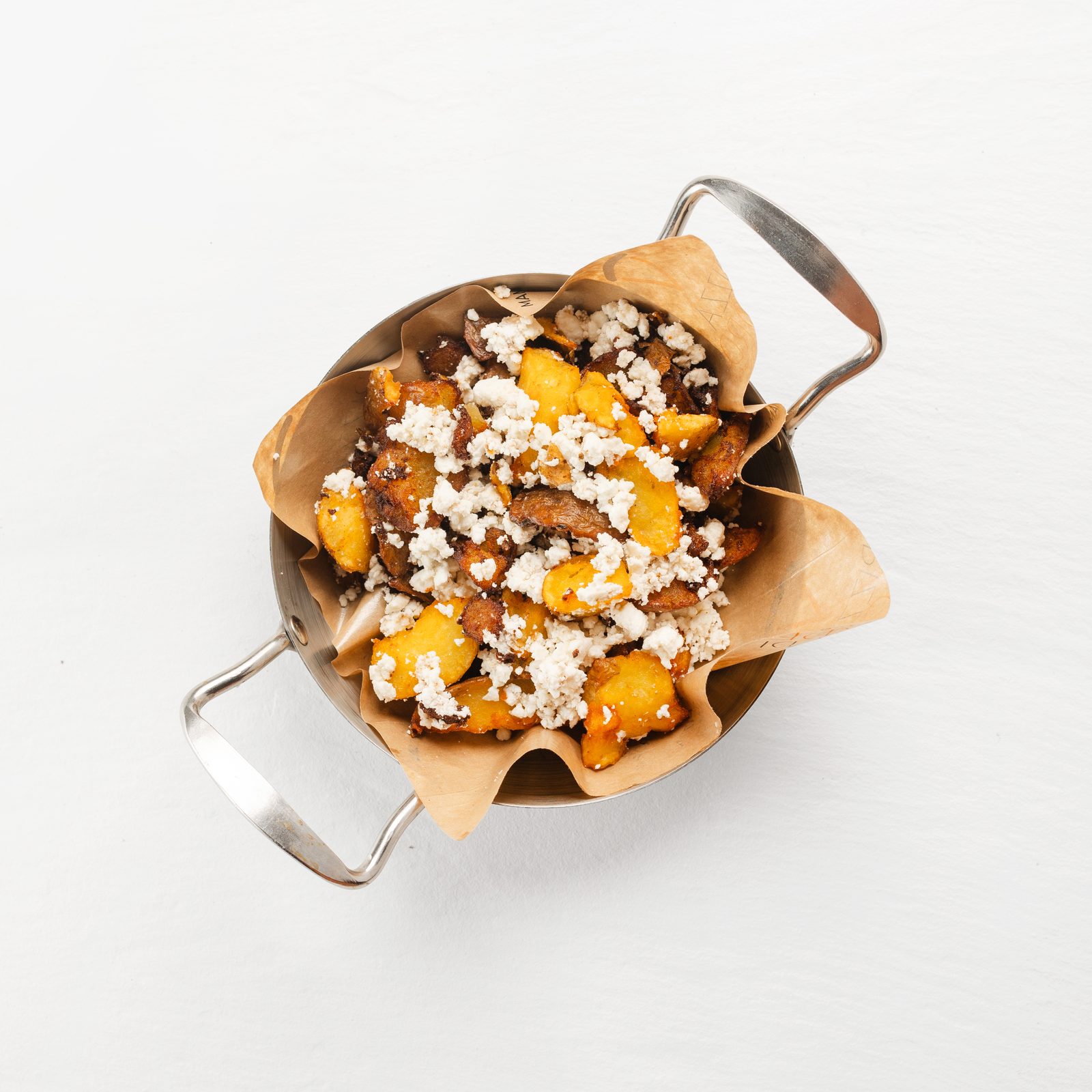 Crispy Smashed Fries with Goat Cheese & Truffles